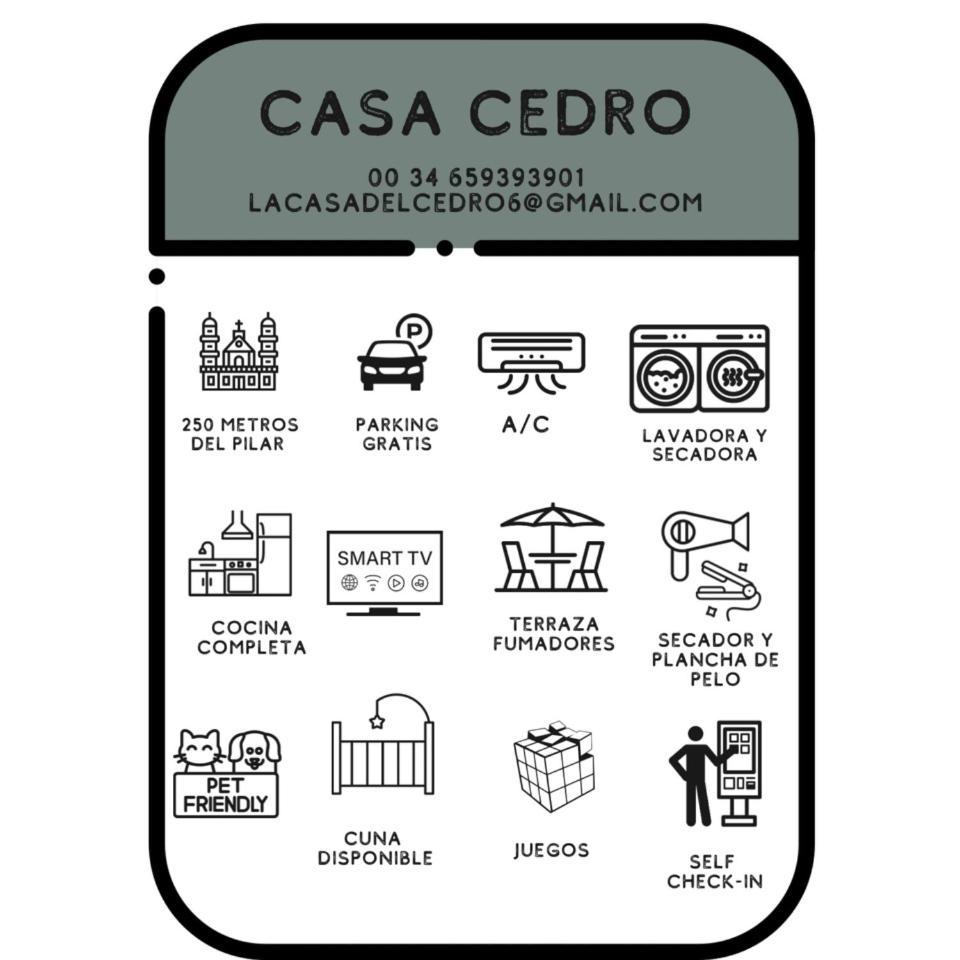 Casa Cedrohistoria Y Confort Con Parking Gratuito ซาราโกซา ภายนอก รูปภาพ